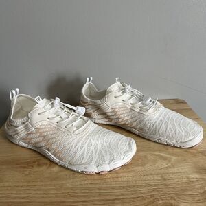 HF Hike Footwear Lazuli Pro Non-Slip Barefoot Shoes White Peach M10.5 EU44